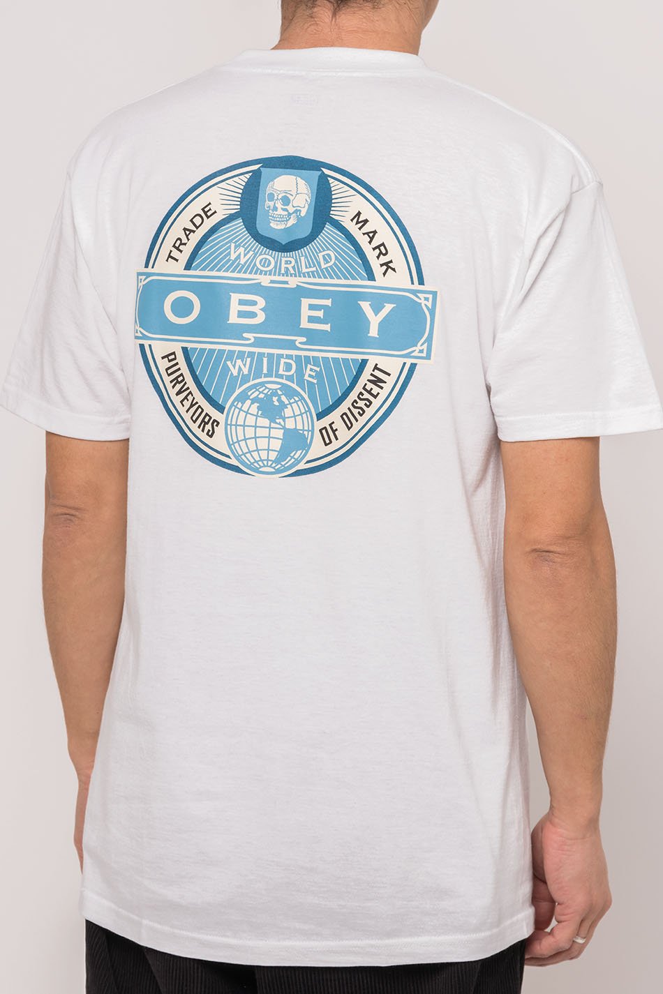T-shirt Obey Puveyors Of Dissent Blanc