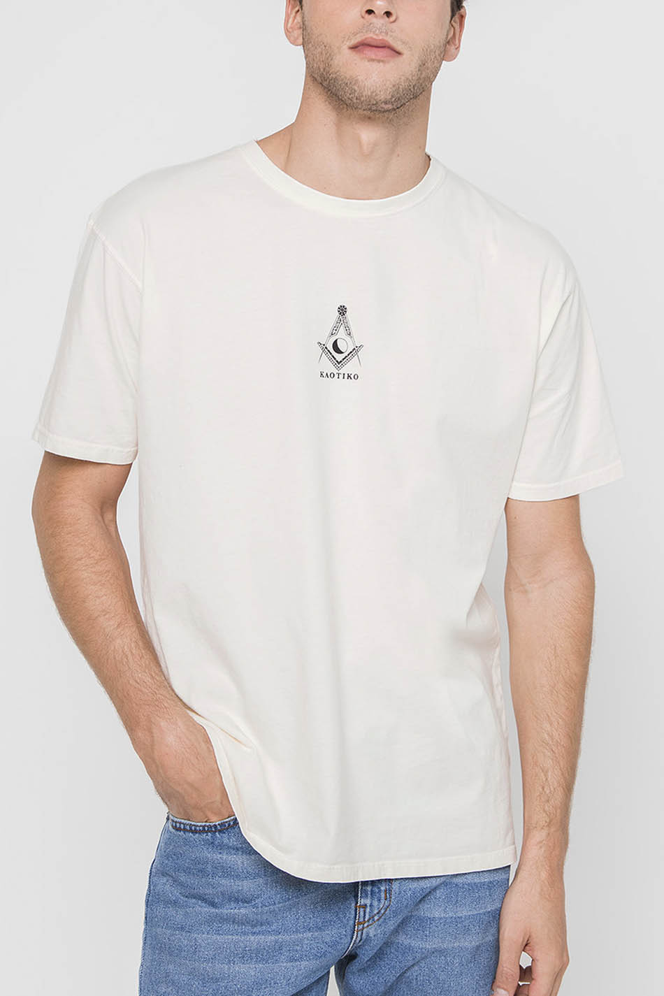 Freimaurerei T-Shirt in Elfenbeinweiß