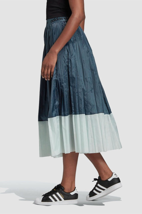 Falda Adidas Pleated Skirt Azul Legado