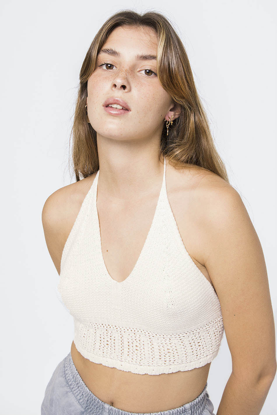 Top à bretelles en crochet Menorca