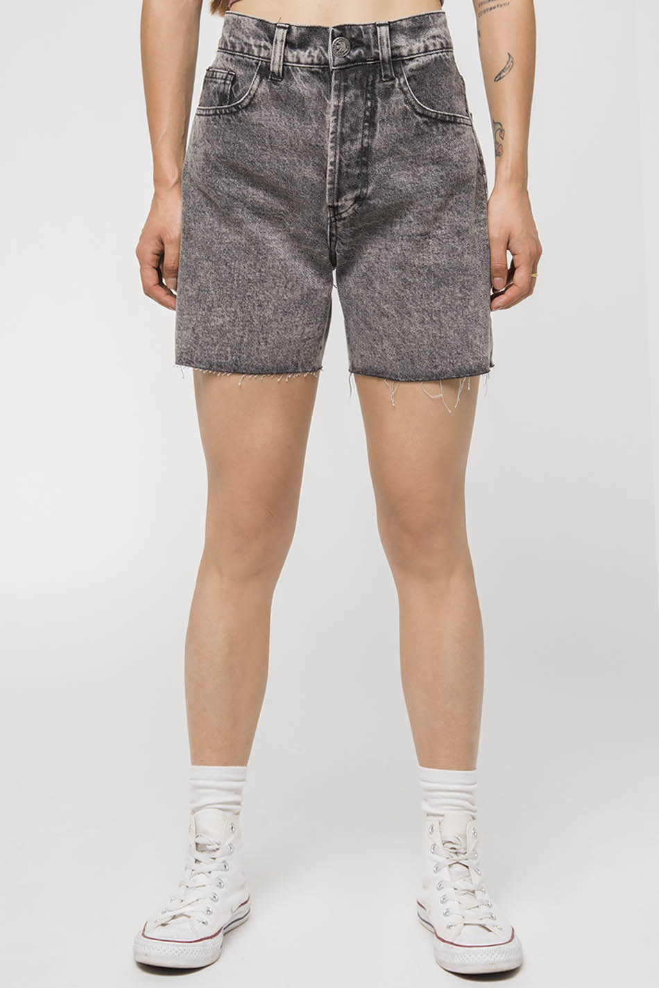 Short mi-long en jean