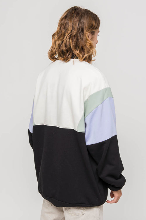Sweatshirt Colin Noir / Vert / Violet