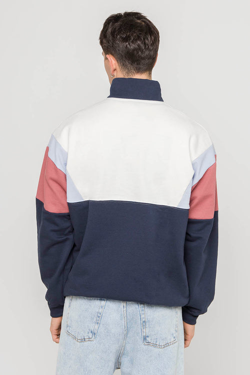 Colin Pullover Marineblau/Babyblau/Kastanienbraun