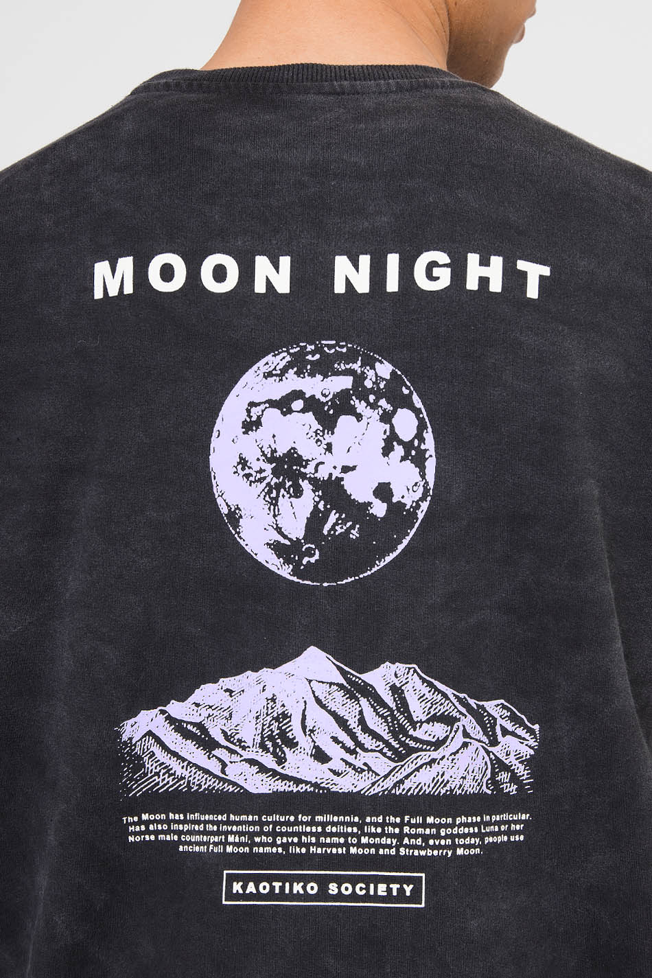 Sweatshirt Washed Moon Night Noir