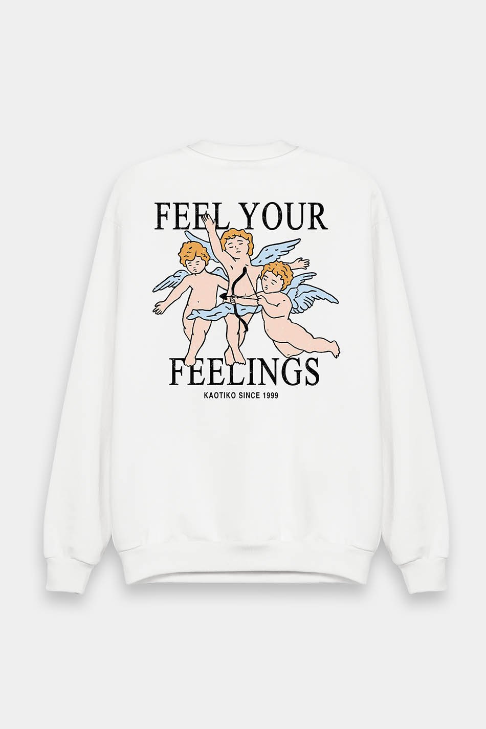 Sweatshirt Feelings blanc
