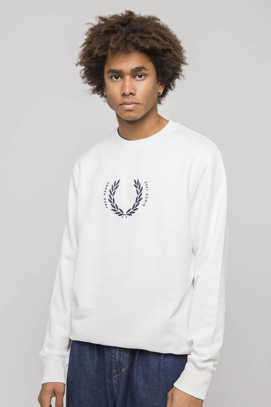 Sweat-shirt Fred Perry blanc