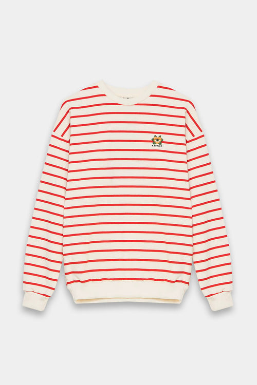 Red Heart Stripes Sweatshirt