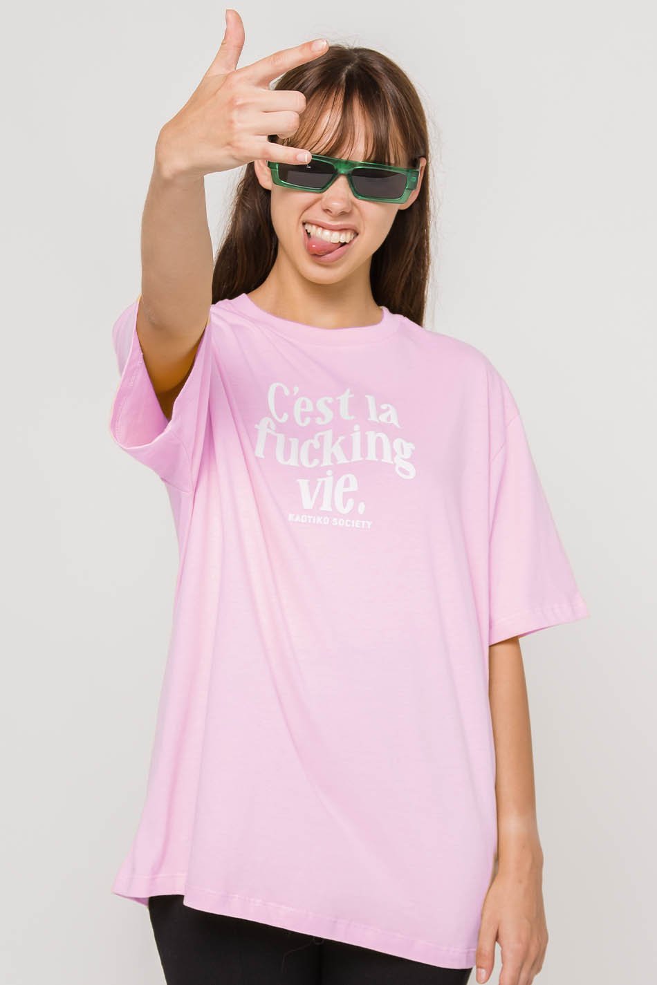 T-Shirt Kaugummi Rosa C'est La Vie