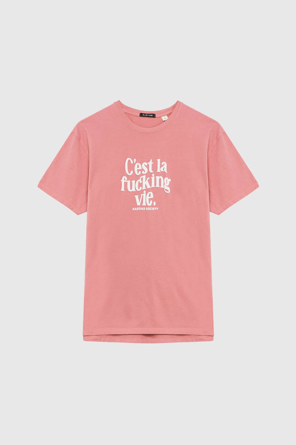 Tee-shirts Washed C'est La Vie Pink