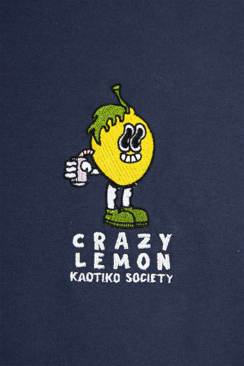 Crazy Lemon T-Shirt Marineblau
