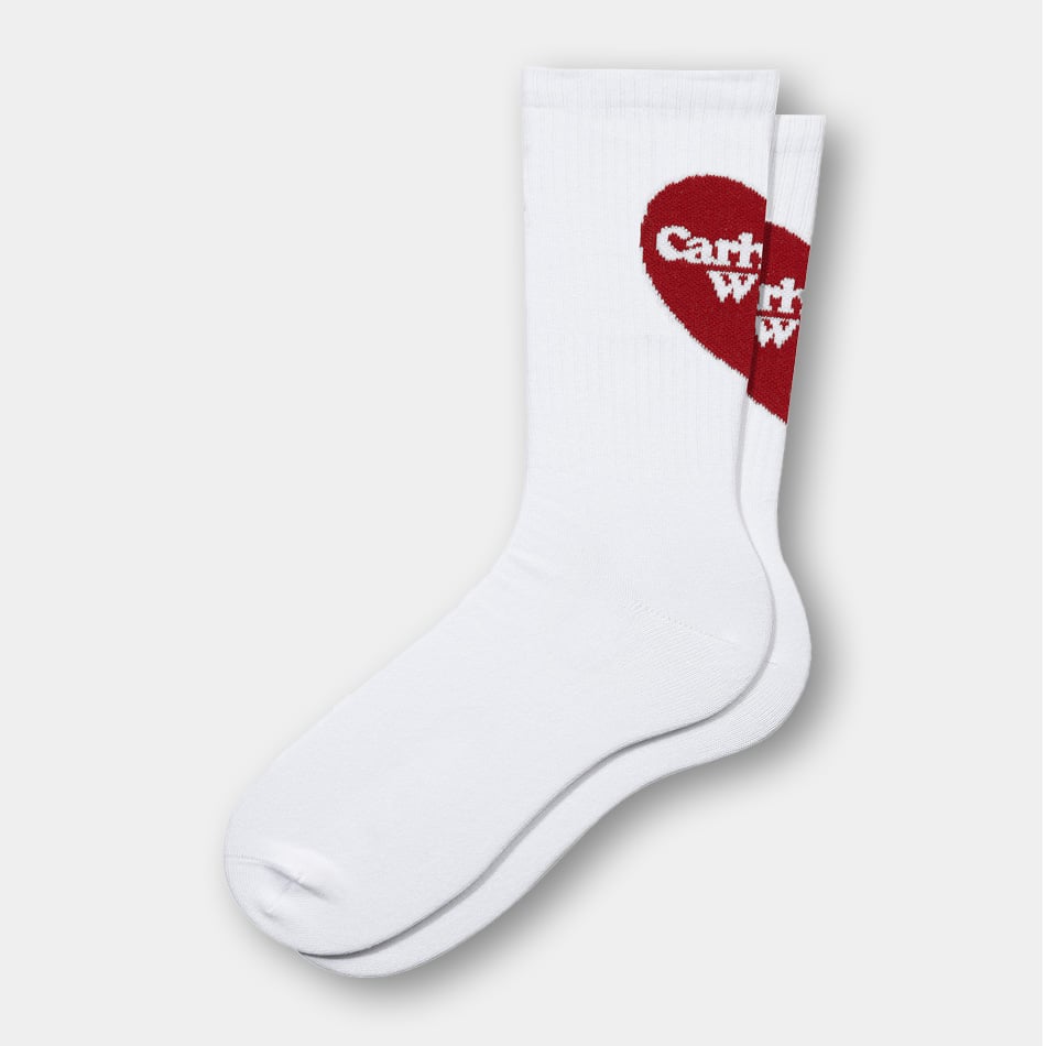 Chaussettes Carhartt WIP Heart Cotton White