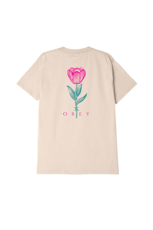 Tee-shirt Obey Barbwire Flower Cream