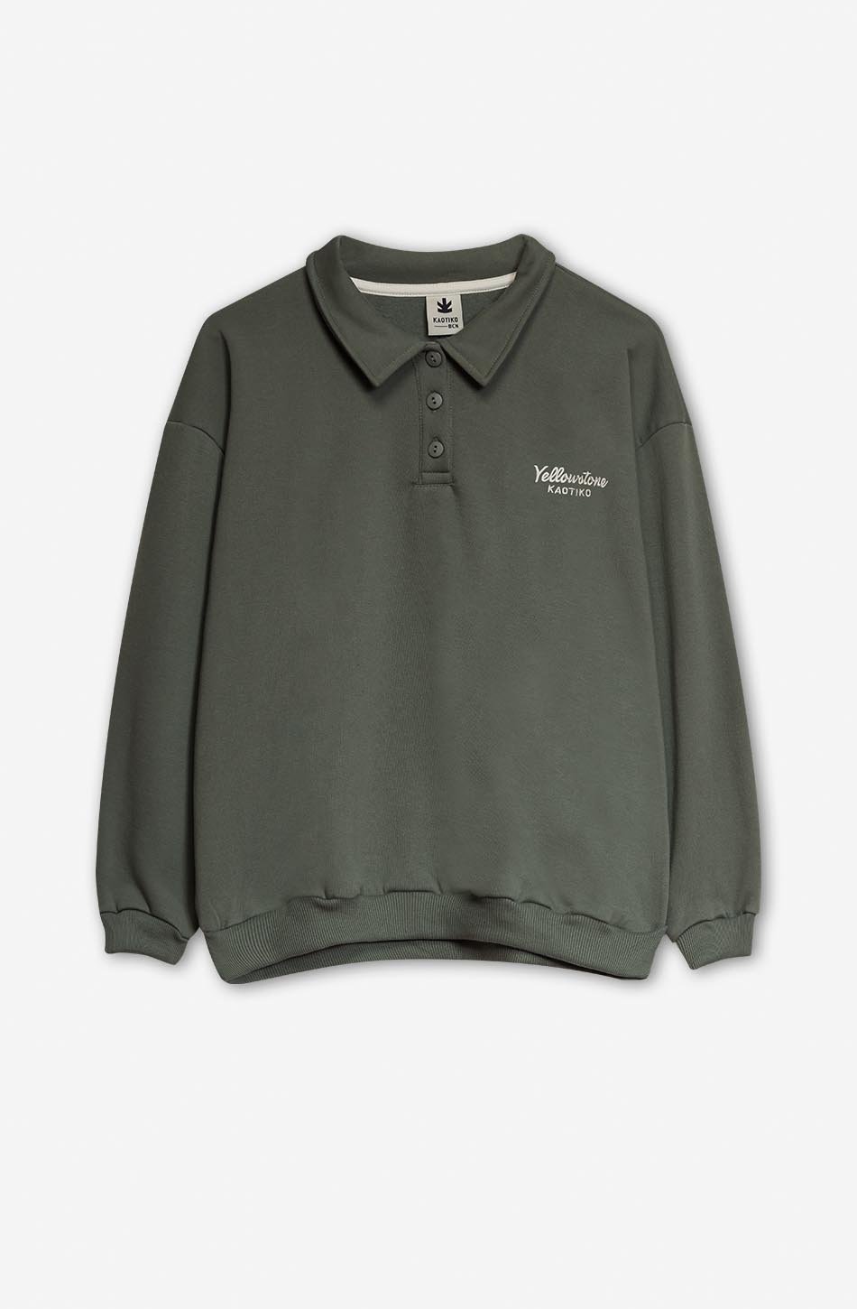 Sweat-shirt Bear YellowStone Old Green