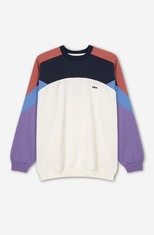 Sweatshirt Dru Ivory/ Navy/ Grape/ Cresen