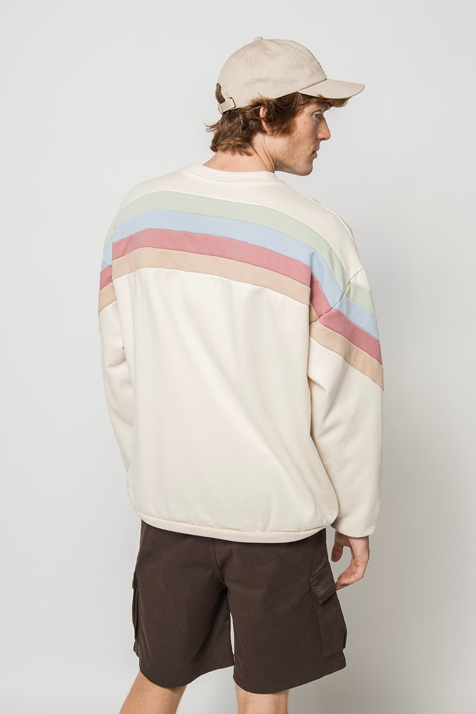 Sweatshirt Walker Bone/ Palid Green/ Baby Blue