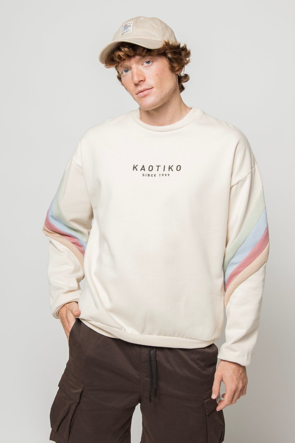 Sweatshirt Walker Bone/ Palid Green/ Baby Blue