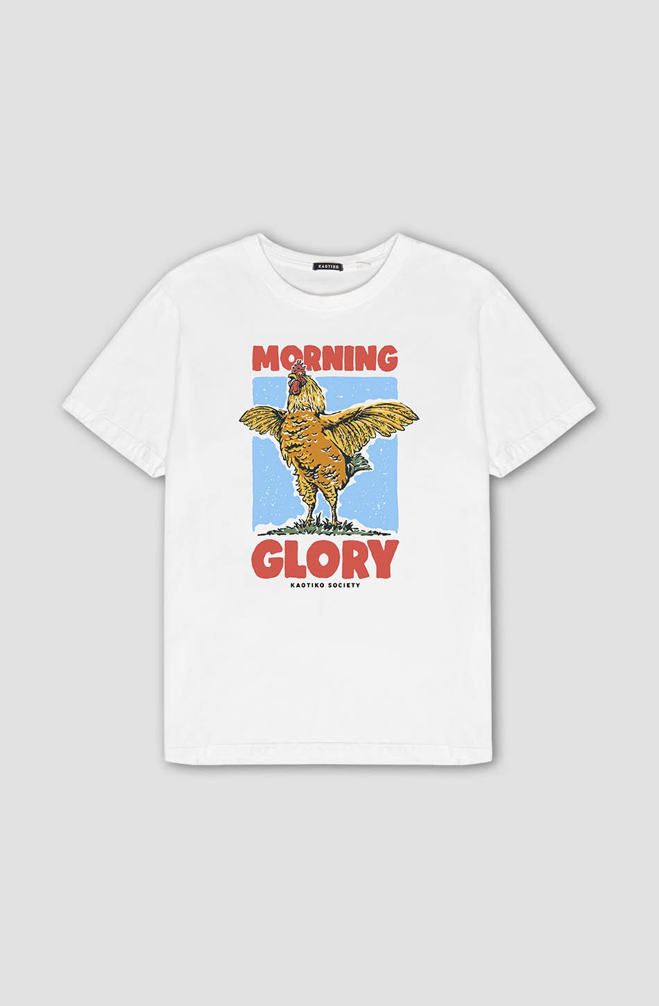 T-Shirt Gewaschene Morning Glory Weiß