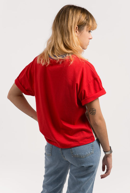 T-shirt "USA" rouge/écru